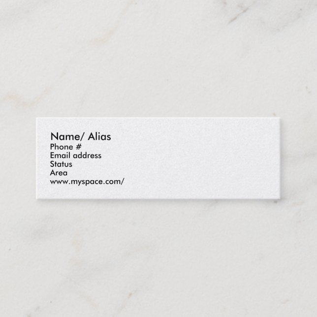 Dating Card for quick meetings - C... - Customized (Front)