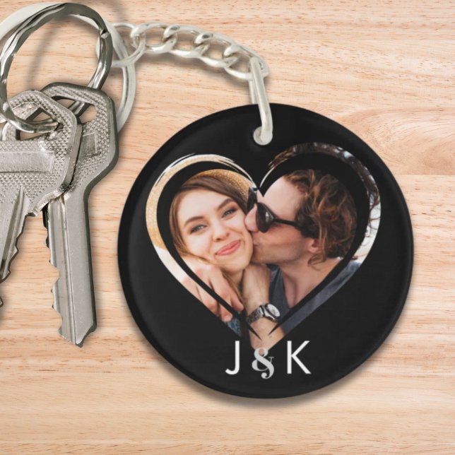 Dating Couple Girlfriend Boyfriend Photo Collage  Keychain (Dating Couple Girlfriend Boyfriend Photo Collage Keychain)