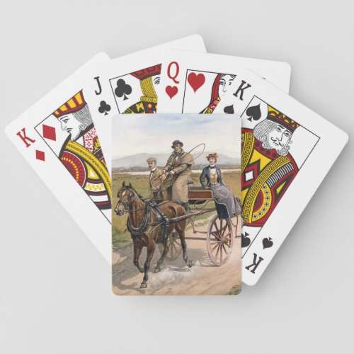Dating Couple in Jaunting Cart Poker Cards