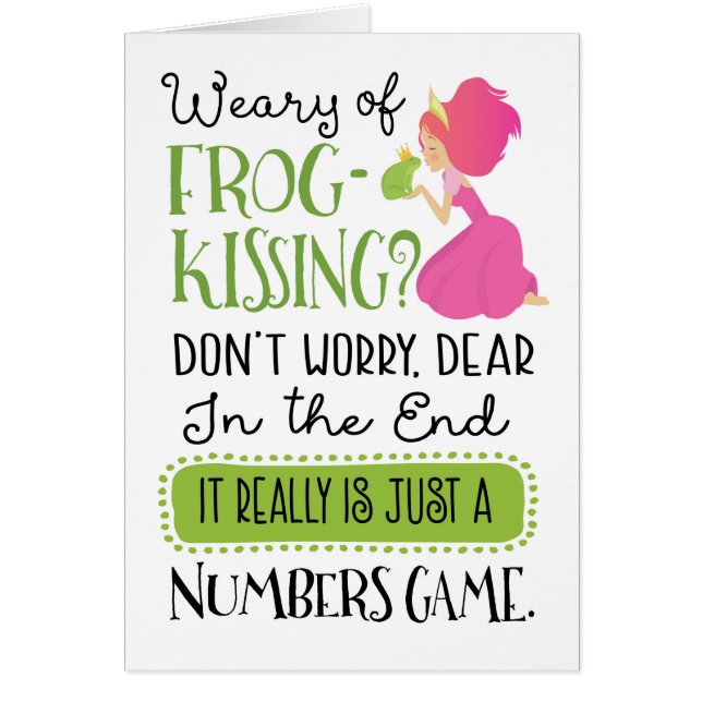 Dating Encouragement Its just a Numbers Game (Front)