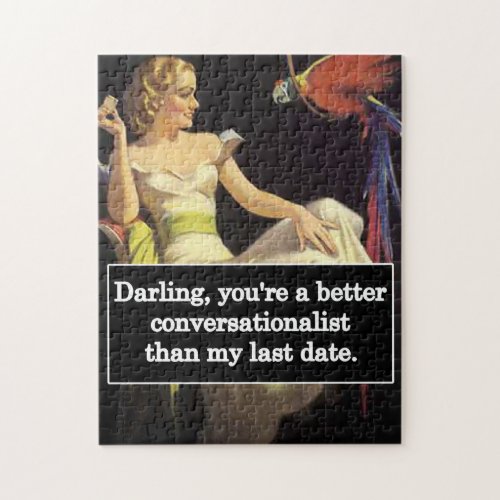 Dating is Difficult Vintage Funny Graphic Jigsaw Puzzle
