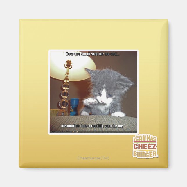 Dats one small step fur me magnet (Front)