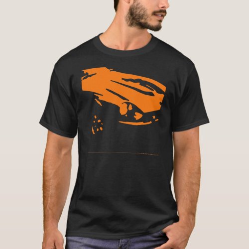 Datsun 240Z Detail _ Orange on dark shirt