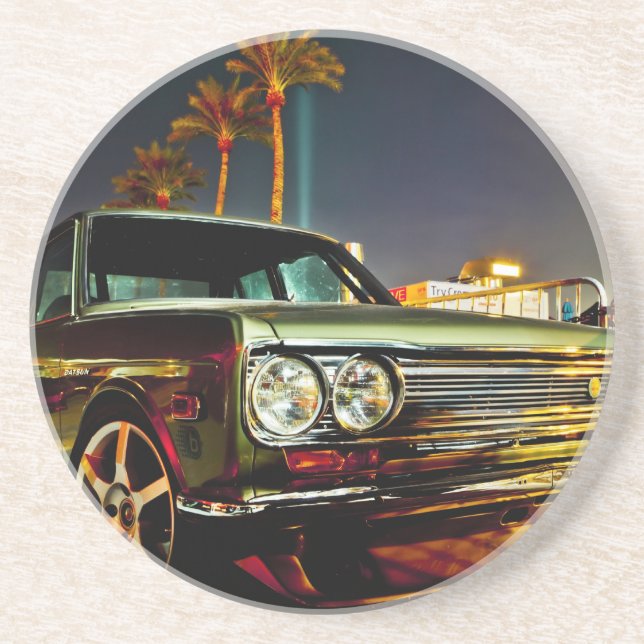 Datsun Bluebird SSS  510 coupe Sandstone Coaster (Front)