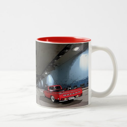 Datsun in Tunnel Two_Tone Coffee Mug