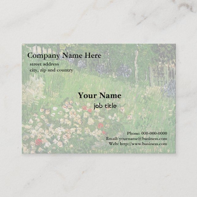 Daubigny's Garden  by Vincent van Gogh Business Card (Front)