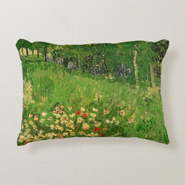Daubigny's Garden by Vincent van Gogh, Le Jardin Accent Pillow (Front)