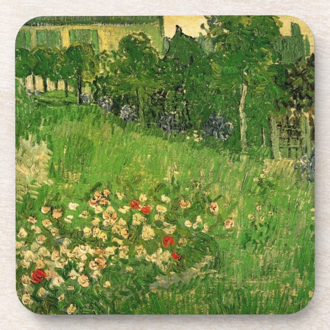 Daubigny's Garden by Vincent van Gogh, Le Jardin Beverage Coaster (Front)