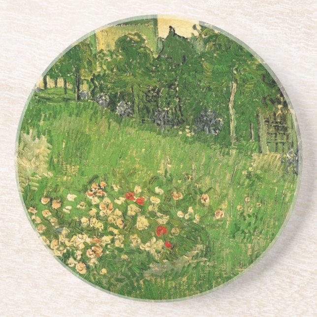 Daubigny's Garden by Vincent van Gogh, Le Jardin Drink Coaster (Front)