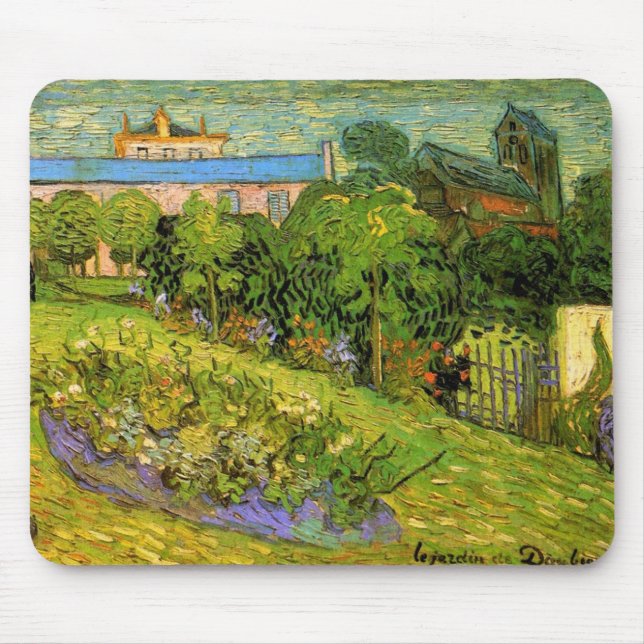 Daubigny's Garden by Vincent van Gogh, Le Jardin Mouse Pad (Front)