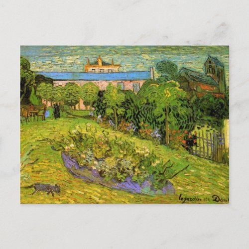 Daubignys Garden by Vincent van Gogh Le Jardin Postcard