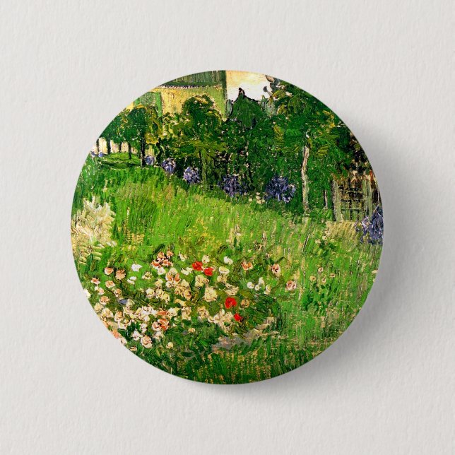 Daubigny's Garden Van Gogh Fine Art Button (Front)