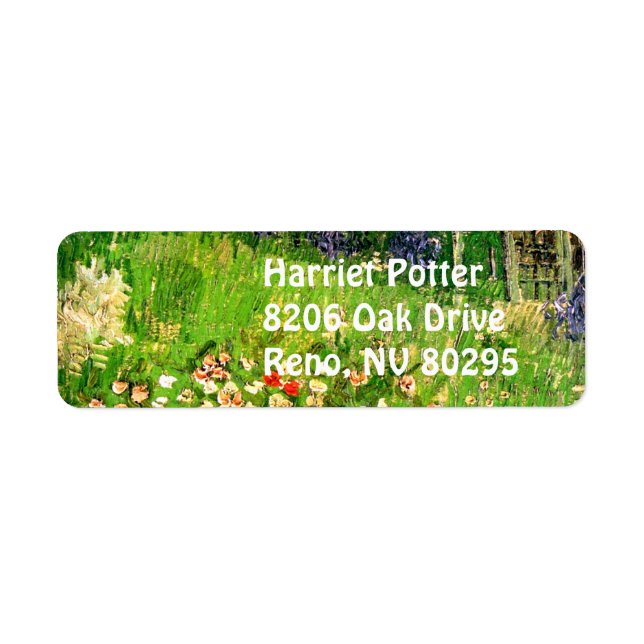 Daubigny's Garden Van Gogh Fine Art Label (Front)