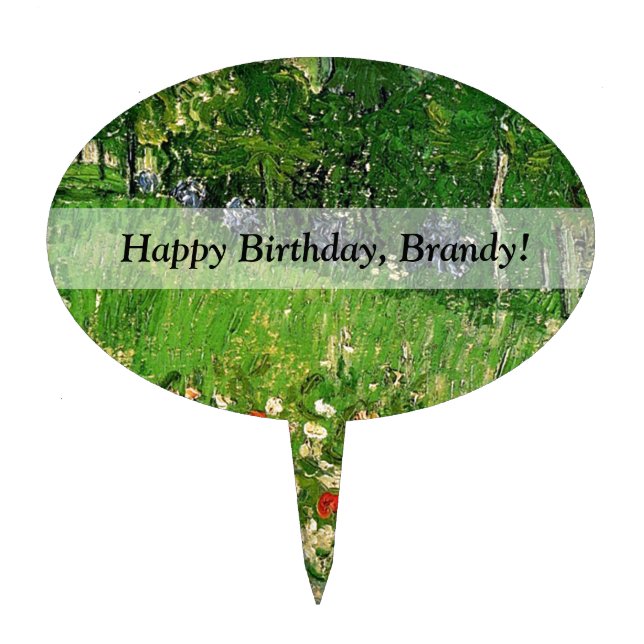 Daubigny's Garden. Vincent van Gogh. beautiful Cake Topper (Front)