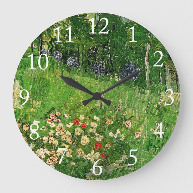 Daubigny's Garden, Vincent Van Gogh. Vintage Large Clock (Front)