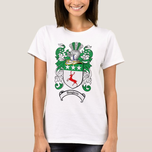 DAUGHERTY FAMILY CREST -  DAUGHERTY COAT OF ARMS T-Shirt (Front)