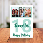 Daughter 18th Birthday Modern Script Photo Collage Card<br><div class="desc">Put a smile on a face with this personalized 18th birthday modern script photo collage card for your daughter. - Simply click to personalize this design 🔥 My promises - This design is unique and is designed with you in mind 🙏 Thank you for supporting my small business - If...</div>