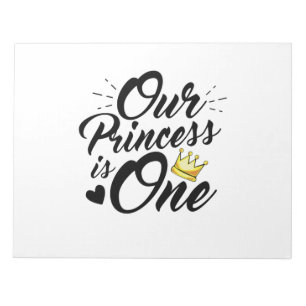 Daughter 1st Birthday Moms Dads Princess Notepad