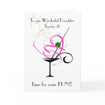 DAUGHTER 21ST BIRTHDAY CARD
