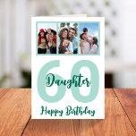 Daughter 60th Birthday Modern Script Photo Collage Card<br><div class="desc">Put a smile on a face with this personalized 60th birthday modern script photo collage card for your daughter. - Simply click to personalize this design 🔥 My promises - This design is unique and is designed with you in mind 🙏 Thank you for supporting my small business - If...</div>