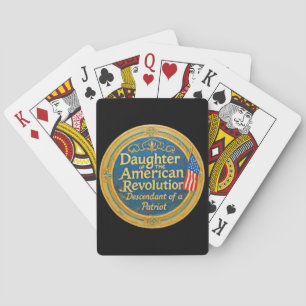 Daughter American Revolution Descendant Patriot Poker Cards