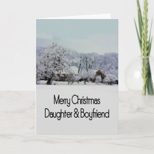 Daughter and Boyfriend Merry Christmas card