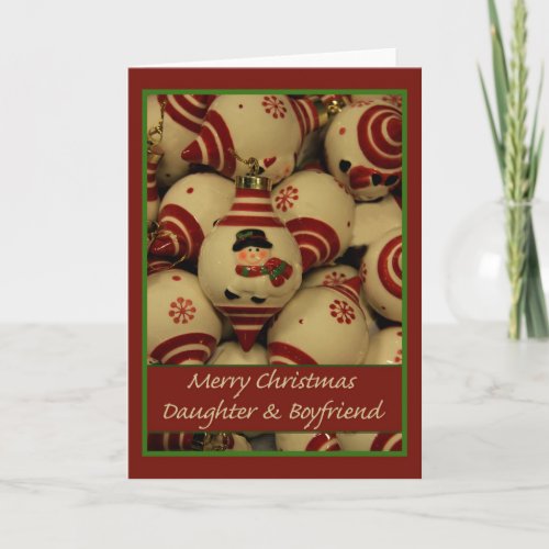 Daughter and Boyfriend Merry Christmas card