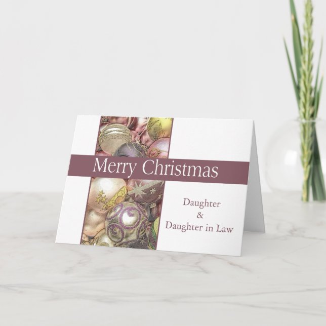 daughter and daughter-in-law  Merry Christmas card (Front)
