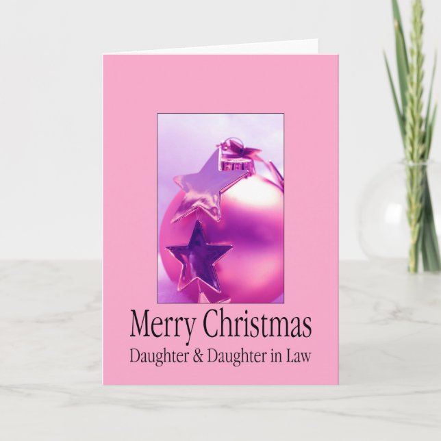 daughter and daughter-in-law  Merry Christmas card (Front)