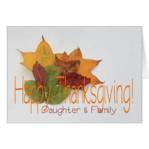 Daughter and Family in Law  thanksgiving foliage Cards
