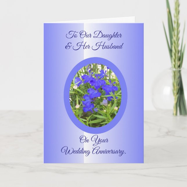 Daughter And Husband Wedding Anniversary Card  (Front)