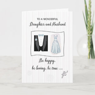 Daughter and Husband Wedding Congratulations Card