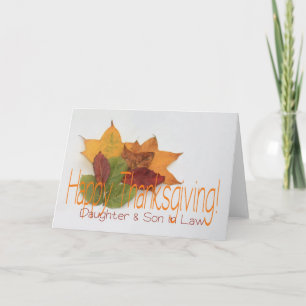 Daughter and Son in Law thanksgiving foliage Holiday Card