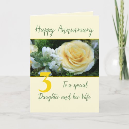 Daughter and Wife Customizable Anniversary Card