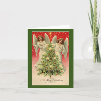 Daughter Angels Christmas Holiday Card