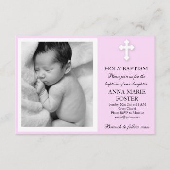 Daughter Baptism Invitation by SunflowerDesigns at Zazzle