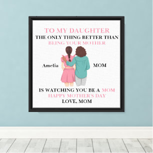 Daughter Becomes Mother Family Love & Mother’s Day Canvas Print