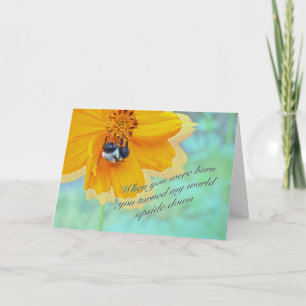 Daughter Birthday Bumblebee on Cosmos Card
