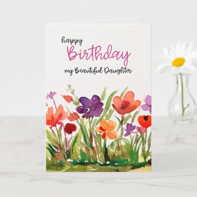 Daughter Birthday Card (Small Plant)
