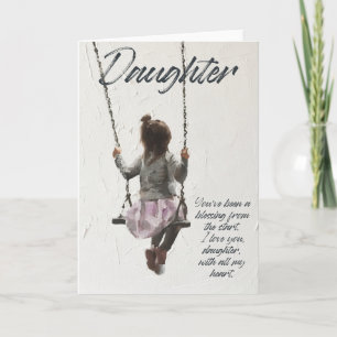 Daughter Birthday Card for Daughter with Verse