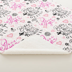 Daughter Birthday Custom Name Sherpa Blanket