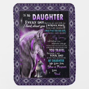 Daughter Birthday Gift From Dad For Daughter Warm Baby Blanket