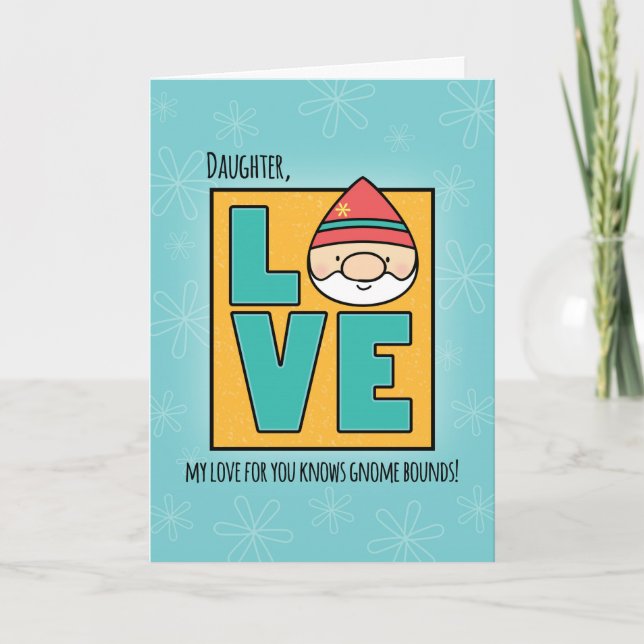 Daughter Birthday, Love Gnomes No Bounds Card (Front)