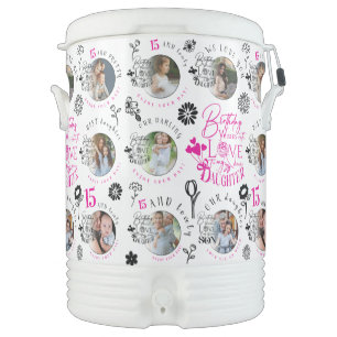 Daughter Birthday Photo Frame Beverage Cooler