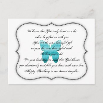 Daughter Birthday Quote Postcard by Allita at Zazzle