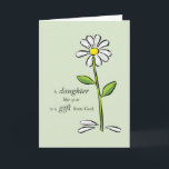 Daughter Birthday, Religious Green Daisy Flower Ap Card<br><div class="desc">Bring a smile to your daughter for all she is and does for you. You appreciate her as a gift from God in in your life.</div>