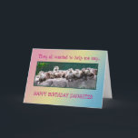 Daughter Birthday with otters Card<br><div class="desc">A line of otters all wanting to say Happy Birthday. A cute card for an animal lover. See the whole range of cards with this picture in my store</div>
