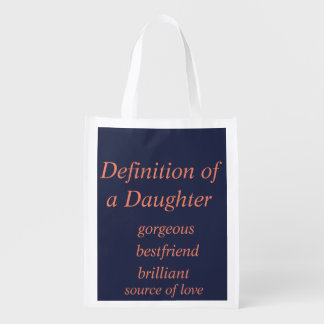 Daughter Black/White Grocery Bag