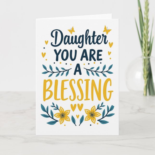 Daughter Blessing Floral Card (Front)