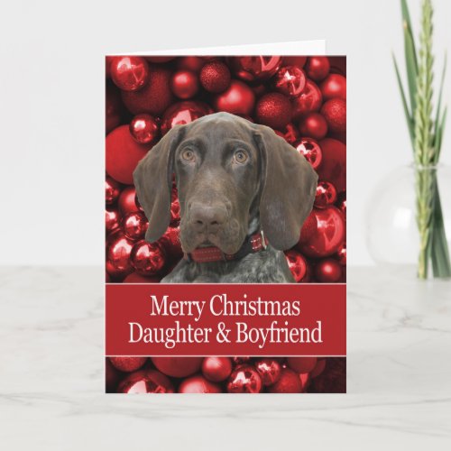 Daughter  Boyfriend  Glossy Grizzly Christmas Holiday Card